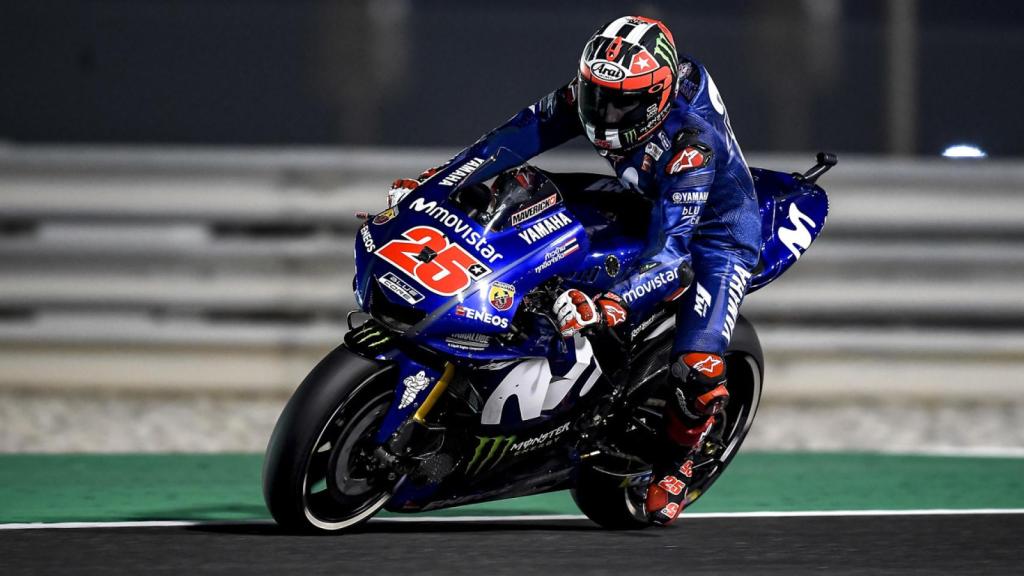 Maverick Viñales, en el circuito de Losail.