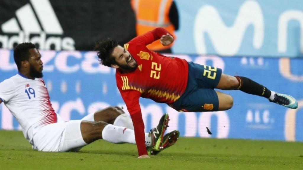 Isco se lesiona con la Selección. Foto sefutbol.com