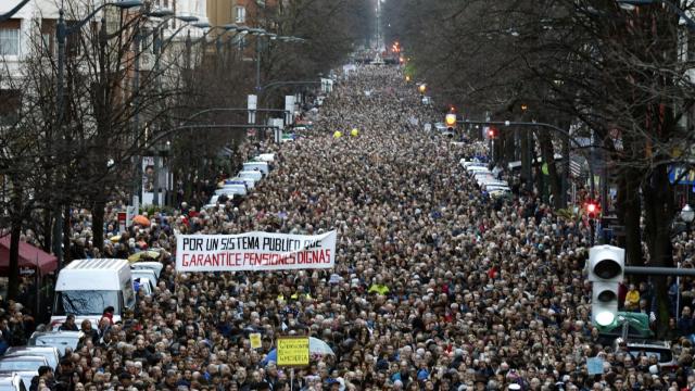 PROTESTAS PENSIONES EN BILBAO