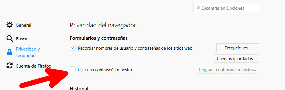 firefox contrasena maestra 1