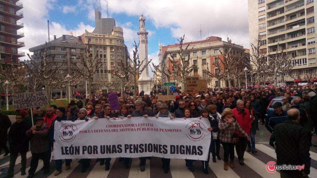 manifestacion pensiones leon