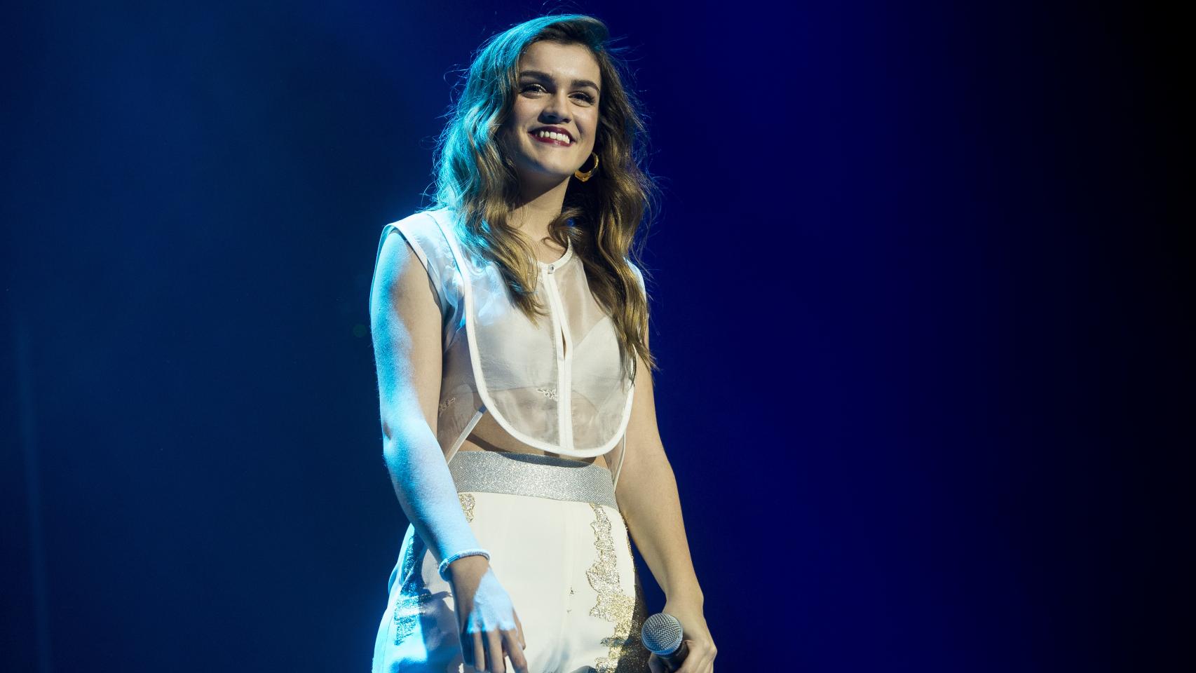 Amaia Romero durante el concierto en Madrid.