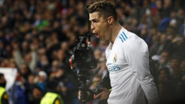 Cristiano celebra su gol al Girona. Foto: Pedro Rodriguez/El Bernabéu