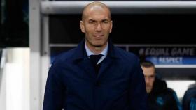 Zidane en el partido ante el PSG