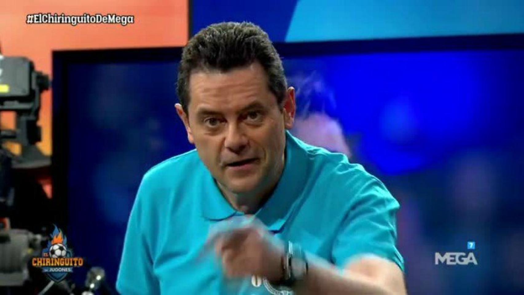 Tomás Roncero, en El Chiringuito. Foto: Twitter (@elchiringuitotv)