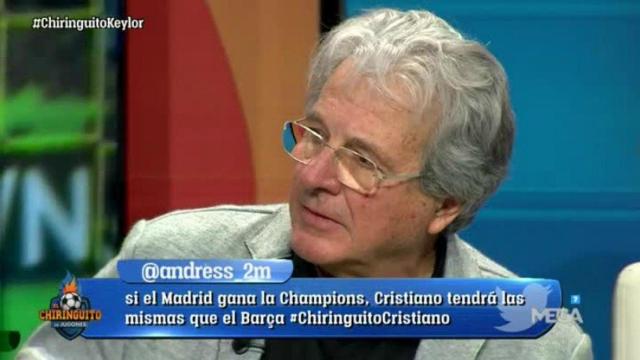 D'Alessandro, en El Chiringuito. Foto: Twitter (@elchiringuitotv)