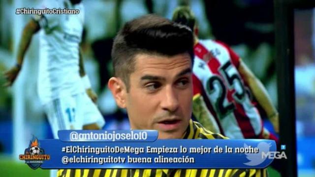 Álvaro Benito, en El Chiringuito. Foto: Twitter (@elchiringuitotv)