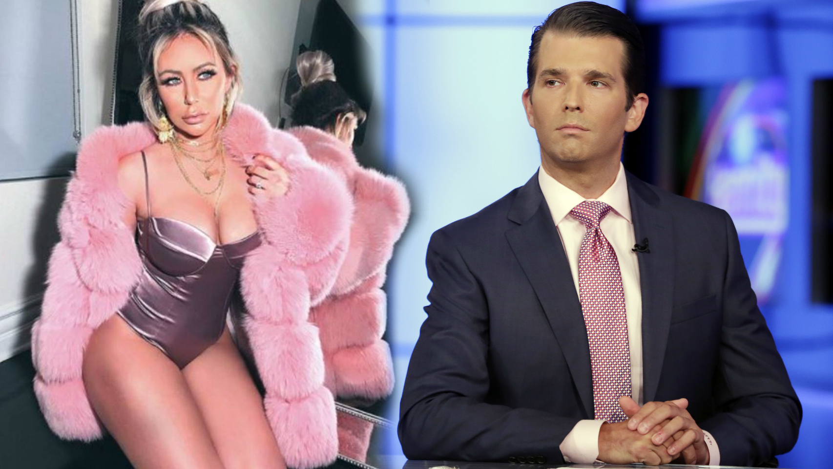 Aubrey O'Day y Donald Trump Jr, en un montaje de JALEOS.