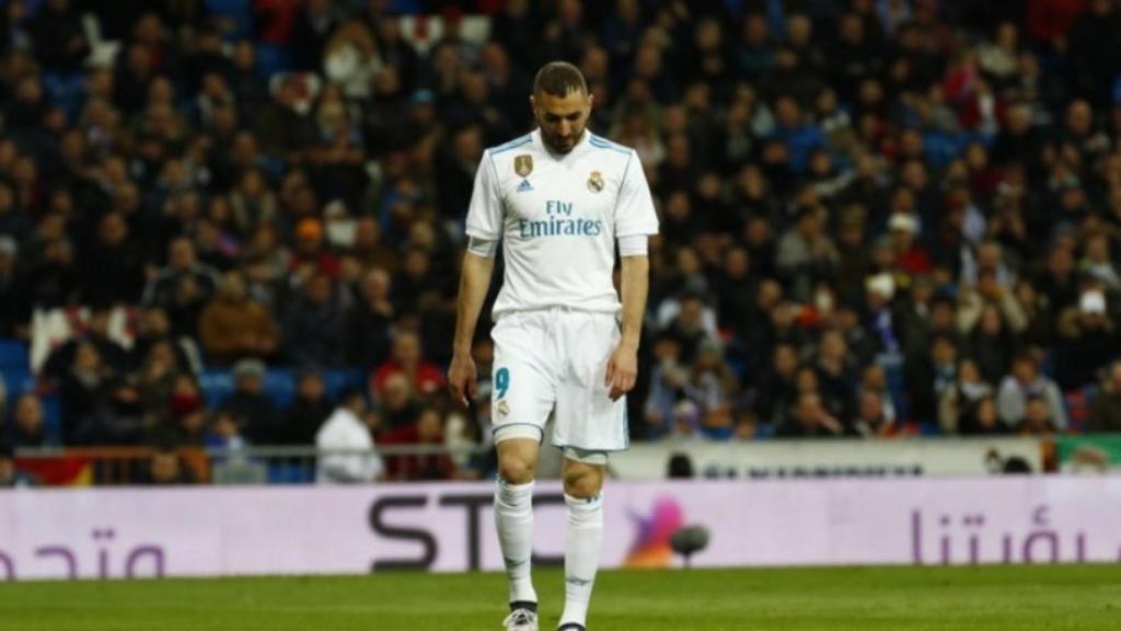 Karim Benzema, contra el Girona. Foto: Pedro Rodriguez/El Bernabéu