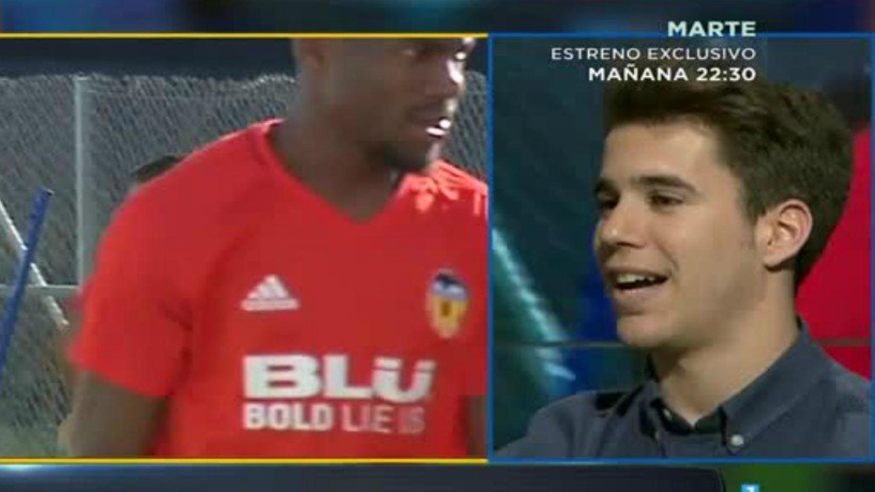 Alex Silvestre, en El Chiringuito. Foto: Twitter (@elchiringuitotv)