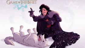 Jon Snow pasado por el filtro Disney del ilustrador Fernando Mendonça.