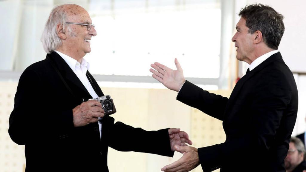 Carlos Saura y Antonio Banderas en San Sebastián.