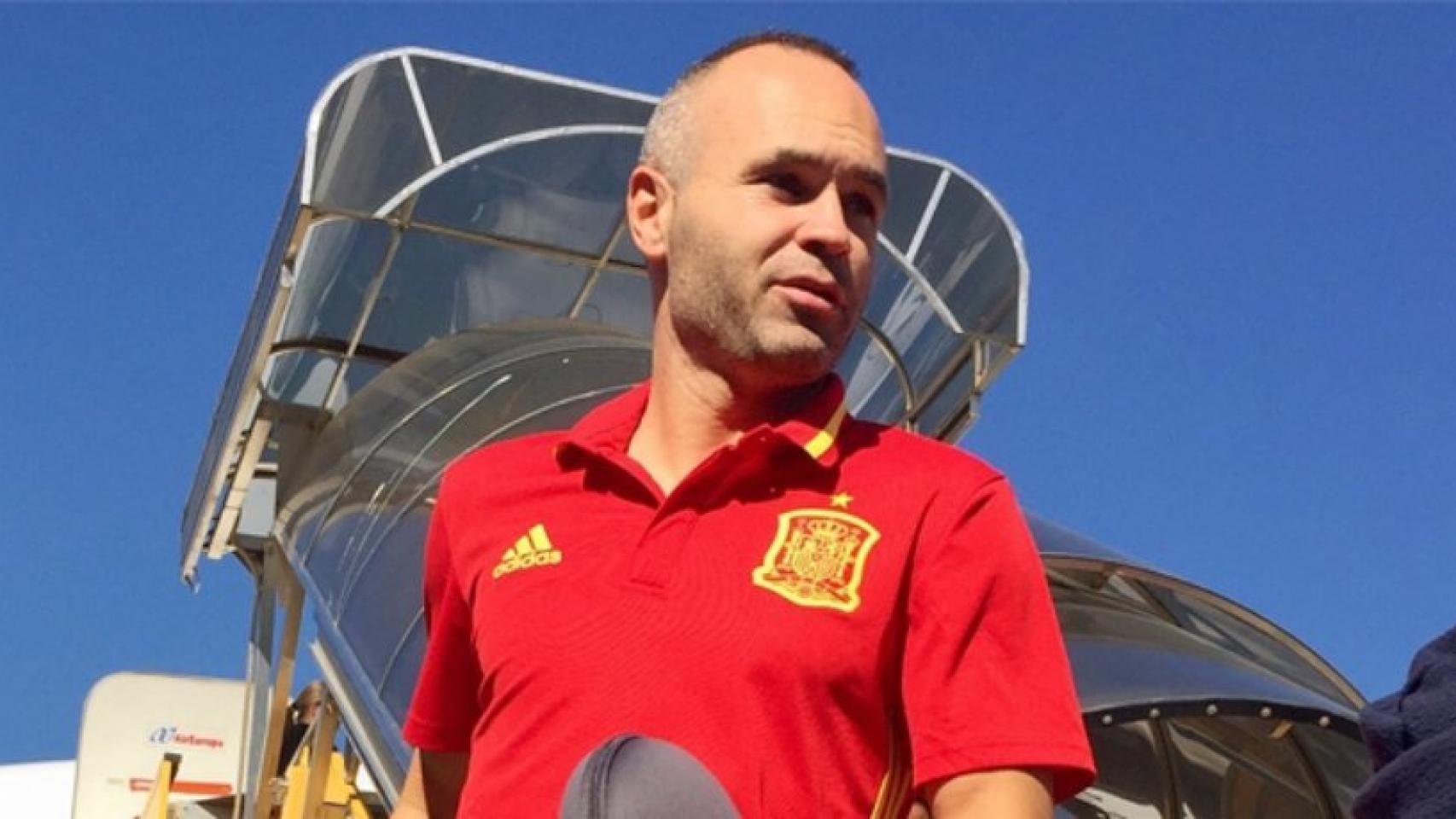 Iniesta con la selección española