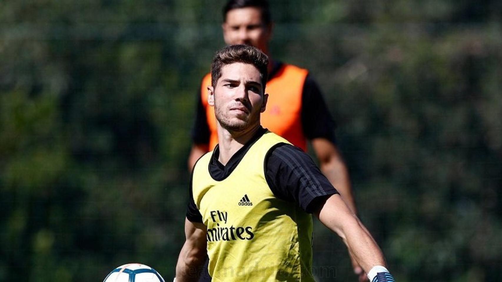 Luca Zidane en el entrenamiento