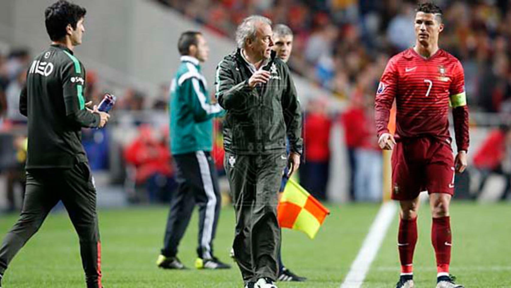 Cristiano Ronaldo y Fernando Santos Foto:fpf.pt