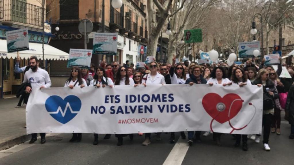 Manifestación del colectivo Mos Movem en Palma