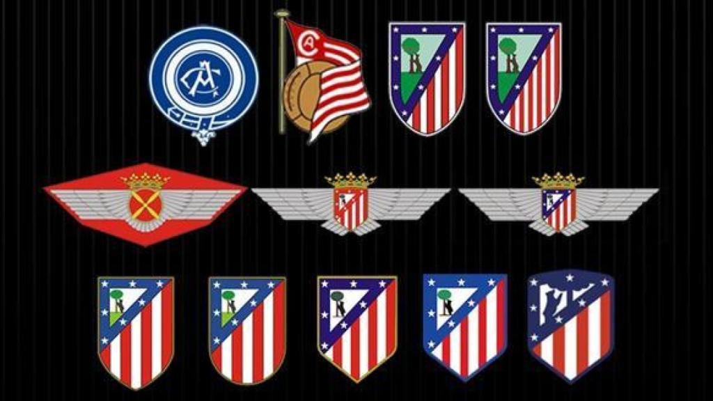Evolución del escudo del Atlético de Madrid