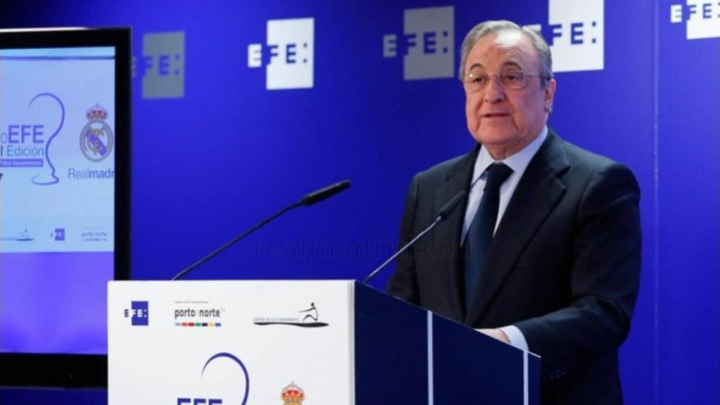 Florentino Pérez, en el acto de EFE