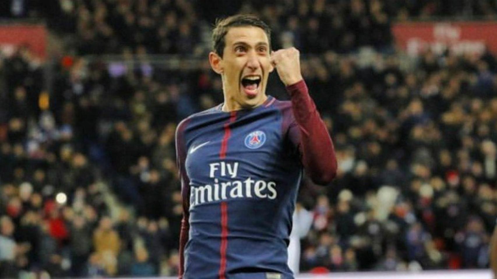 Di María celebra un gol con el PSG. Foto. Instagram (@angeldimariajm)