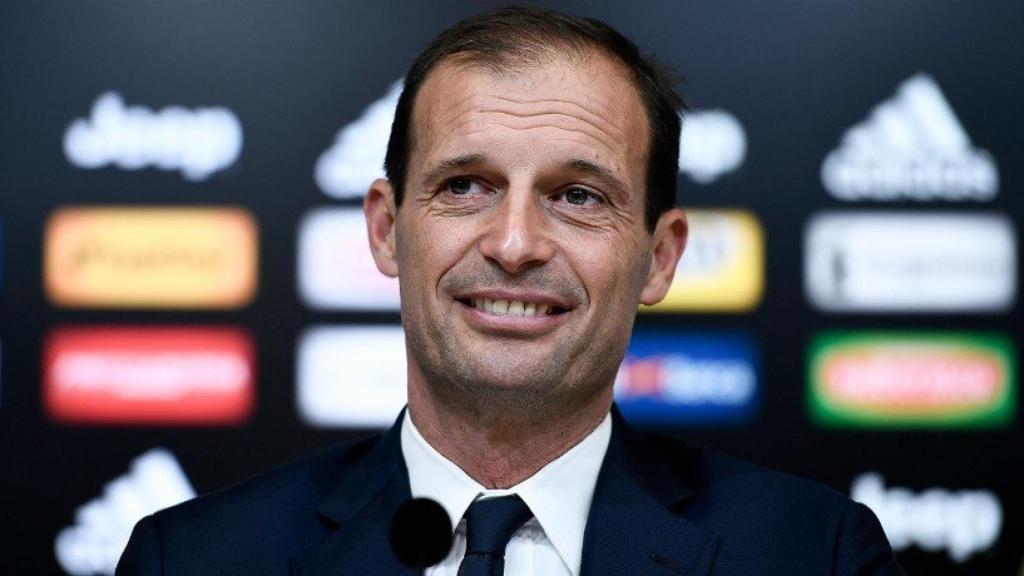 Allegri en rueda de prensa. Foto juventus.com