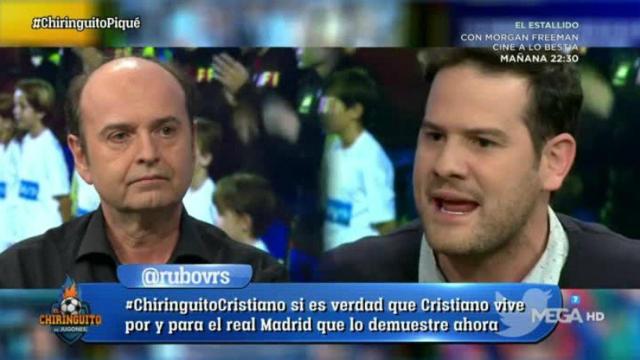 Quim Domènech estalla contra Juanma Rodríguez por Piqué. Foto: Twitter (@elchiringuitotv)