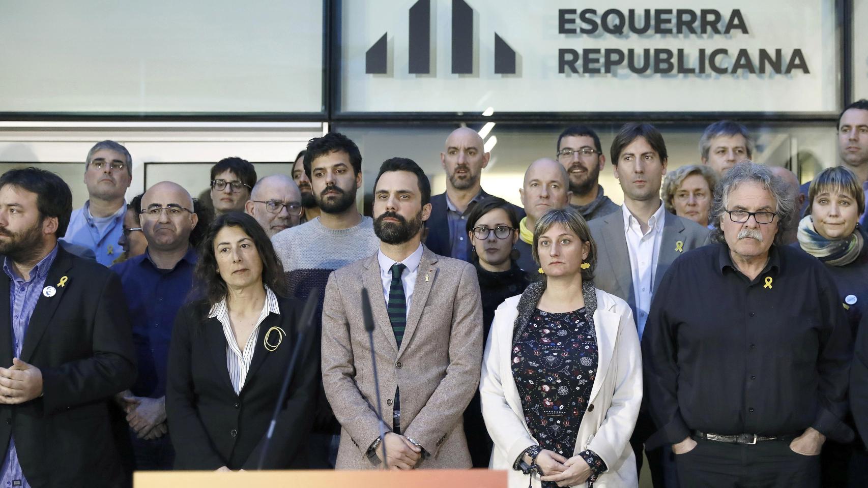 Torrent, durante una concentración de ERC tras la encarcelación de varios políticos independentistas.