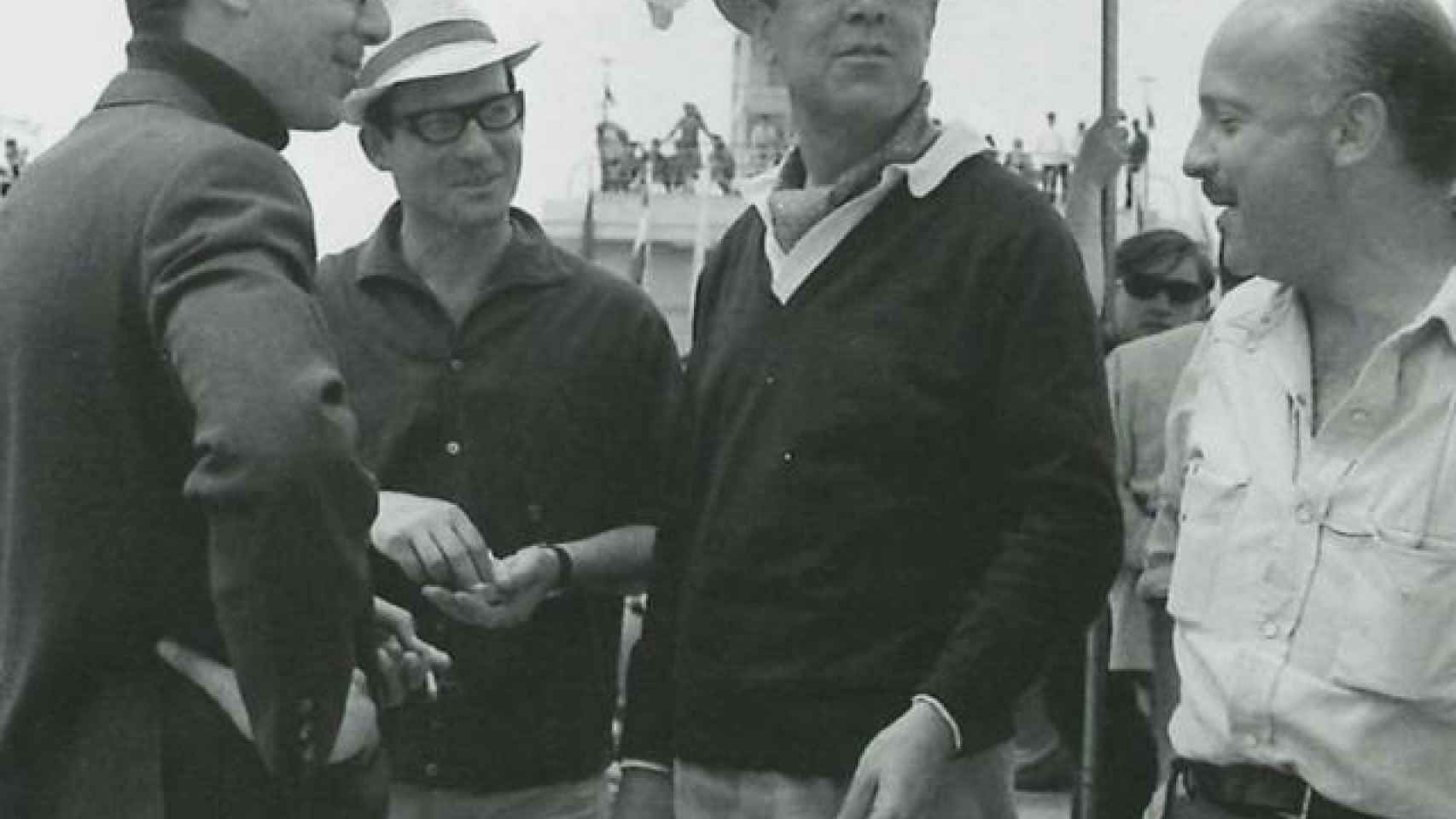 Rafael Azcona (izquierda) en el rodaje de El verdugo.