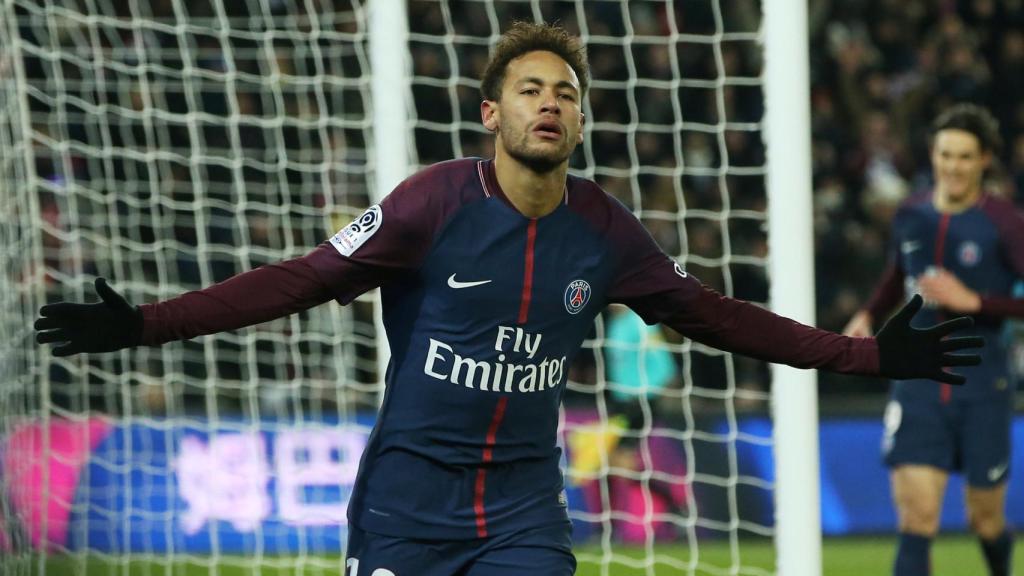 Neymar celebra un gol con el PSG.