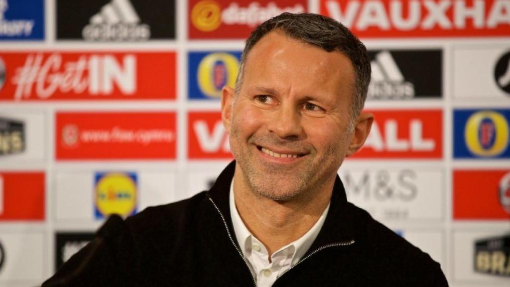 Ryan Giggs, en rueda de prensa. Foto: faw.cymru