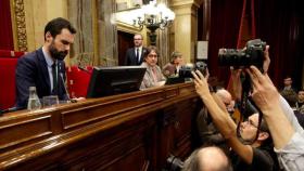 Torrent, este sábado en el hemiciclo del Parlament.