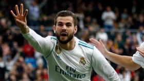 Nacho celebra su cuarto gol con el Madrid