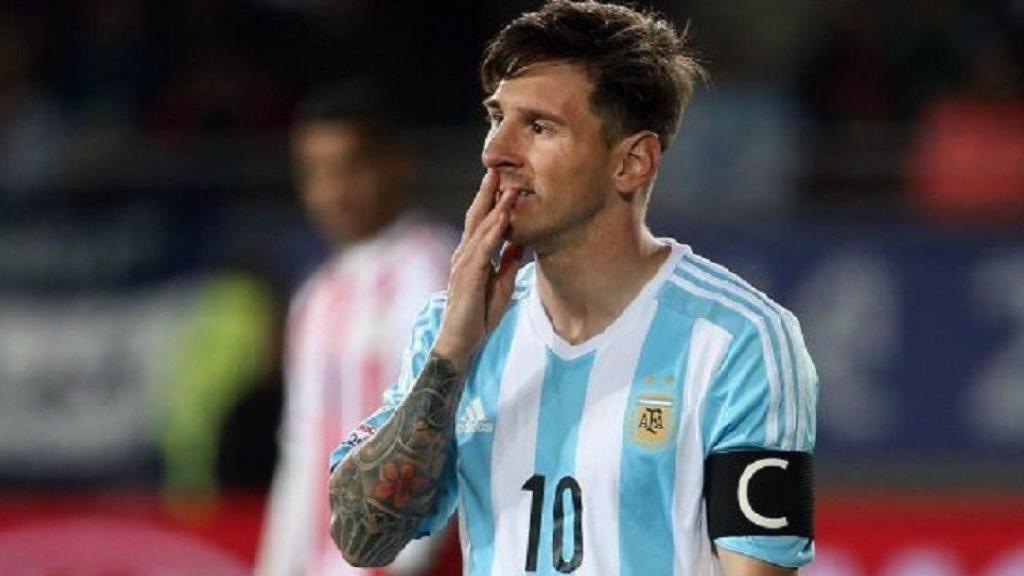 Messi, en un partido de Argentina. Foto: afa.org.ar