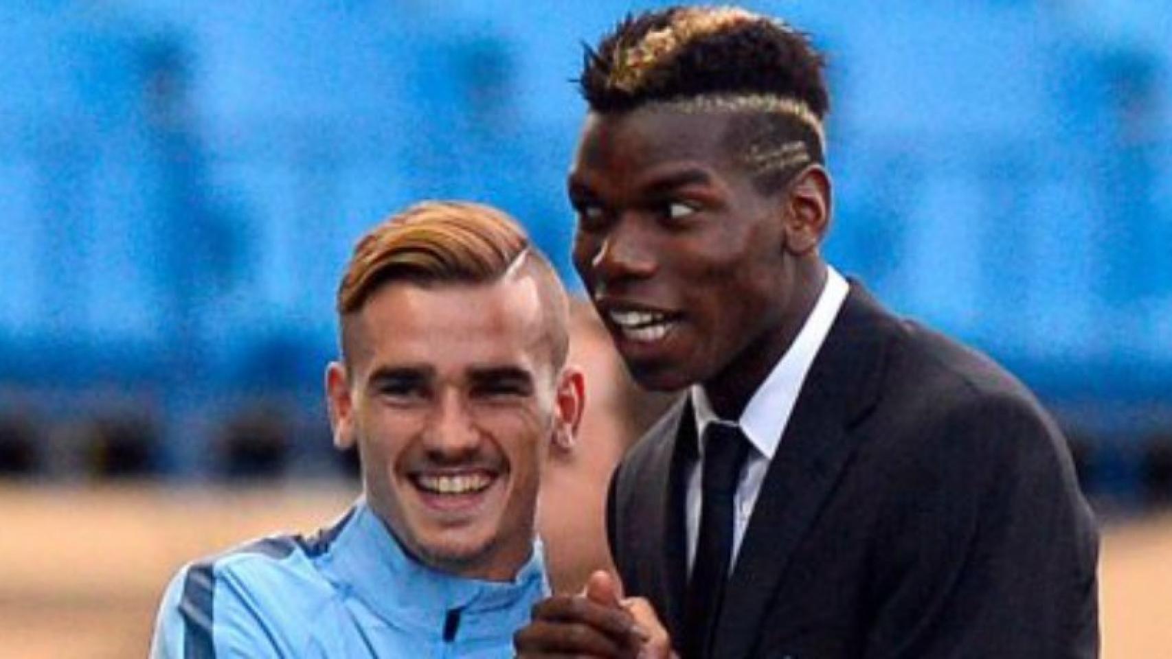 Griezmann y Pogba. Foto: fff.fr