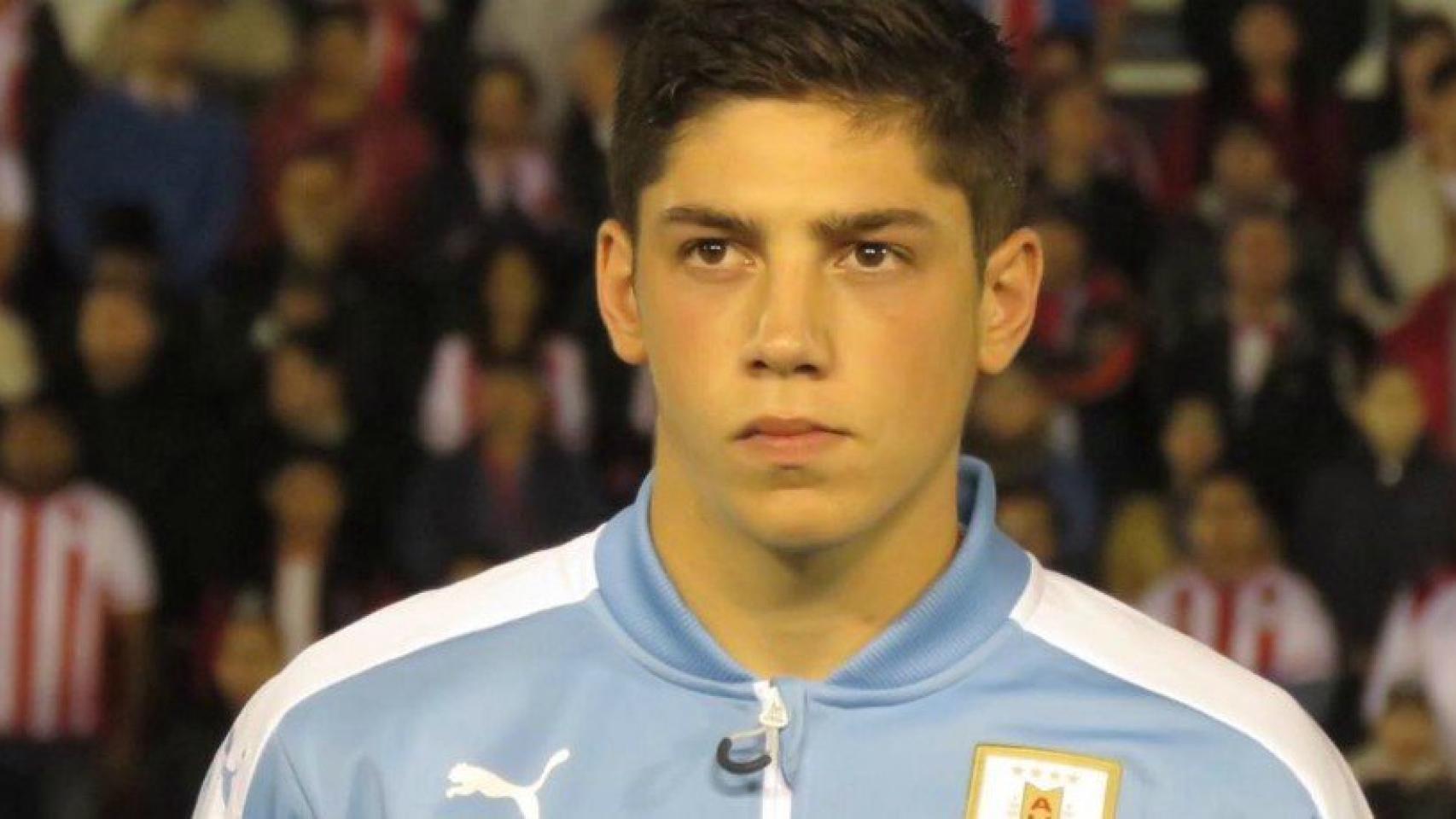 Fede Valverde con Uruguay. Foto. Twitter (@Uruguay)