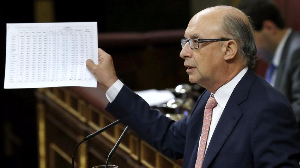 Cristóbal Montoro, ministro de Hacienda durante el debate de Presupuestos del 2016.