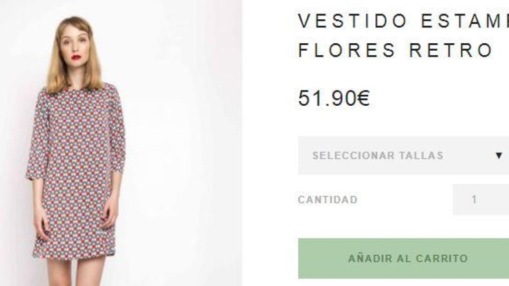 Vestido estampado flores retro.