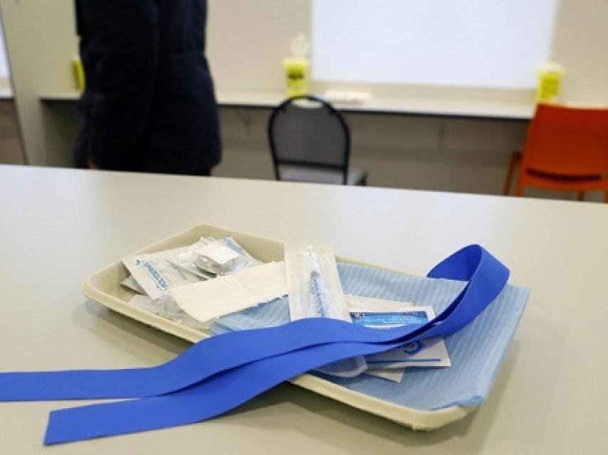 Un kit para el consumo de heroína en una 'narcosala'.