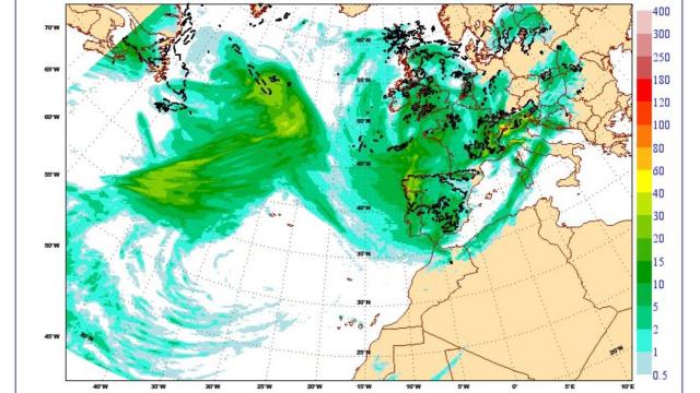 La entrada de la borrasca atlántica el viernes 30.