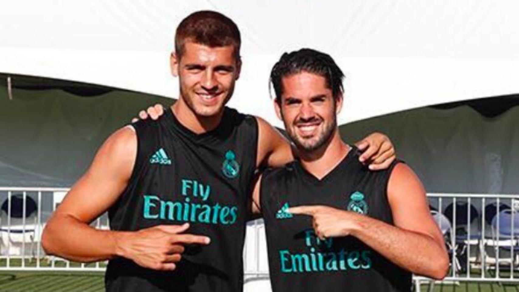 Morata, junto a Isco en UCLA. Foto Instagram (@iscoalarcon)