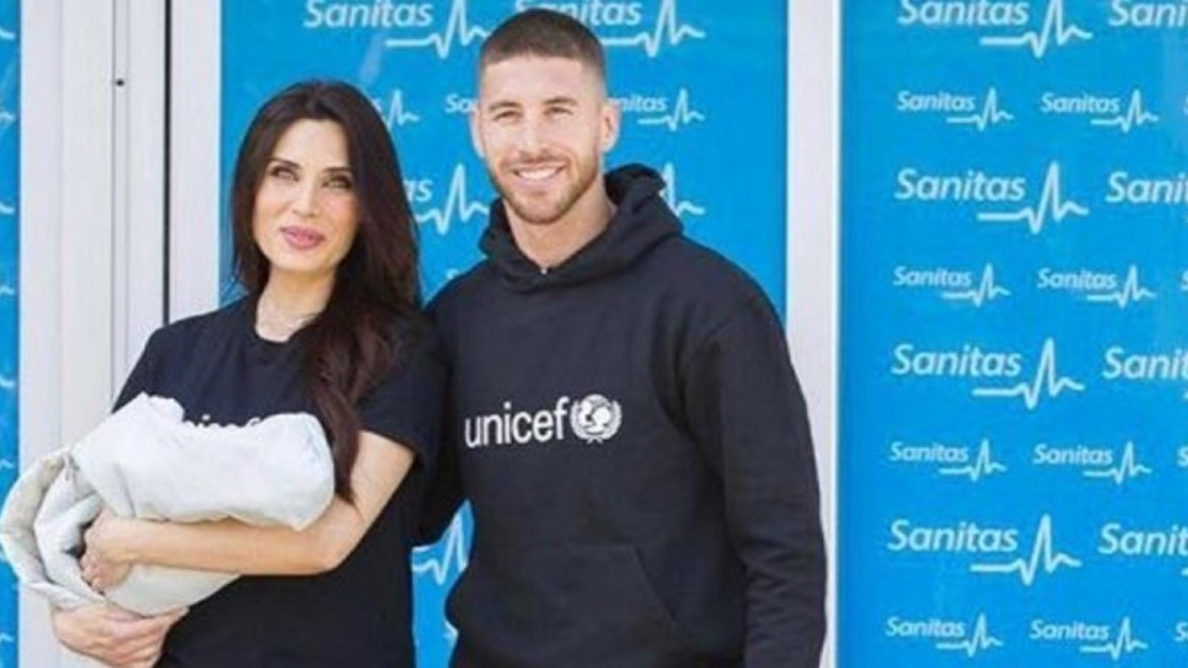 Sergio Ramos y Pilar Rubio presentan a Alejandro, su tercer hijo. Foto: Instagram (@sergioramos)