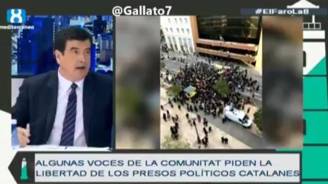 Fernando Giner en la televisión 8 Mediterráneo.