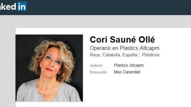 Cuenta de LinkedIn de la autora del tuit contra Llarena.