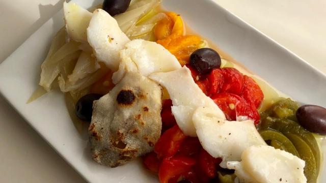 ensalada de pimientos y bacalao p