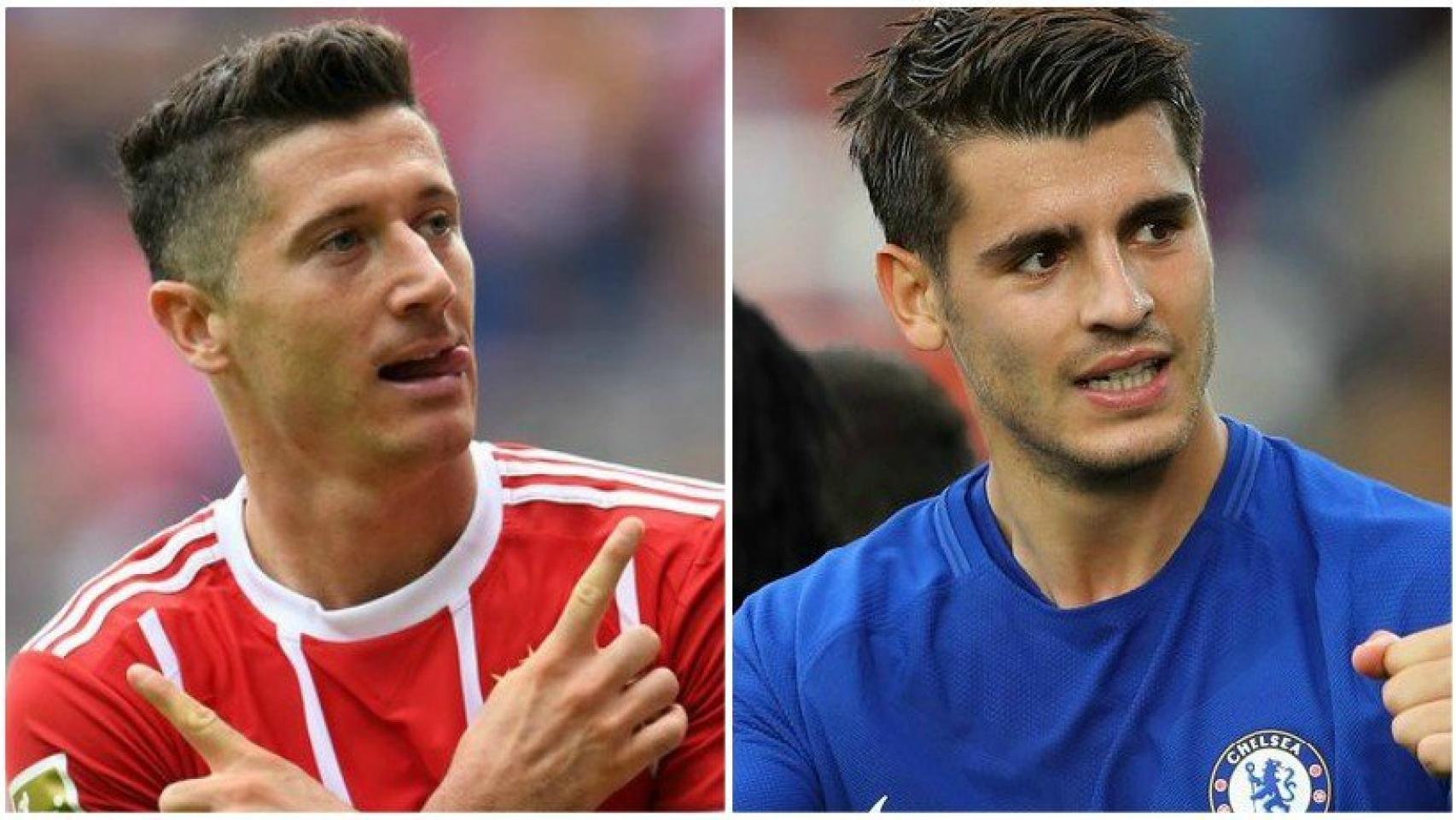 Lewandowski y Morata