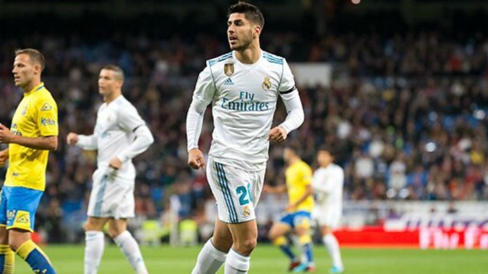 Marco Asensio, en el Real Madrid - Las Palmas. Foto: Pedro Rodríguez / El Bernabéu