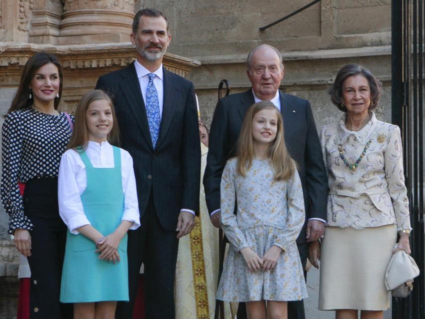 La Familia Real en la catedral de Palma de Mallorca.