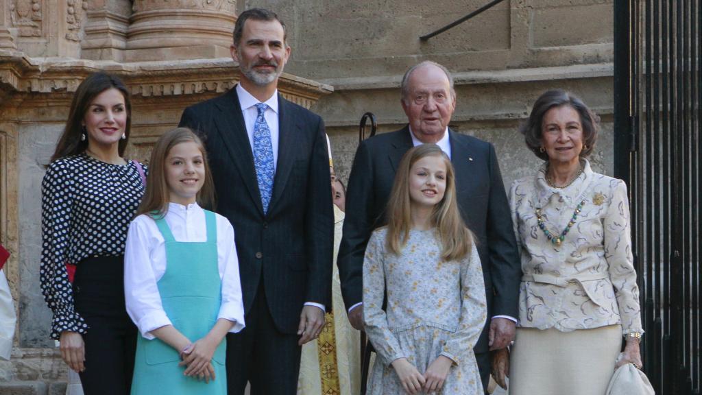 La Familia Real en la catedral de Palma de Mallorca.