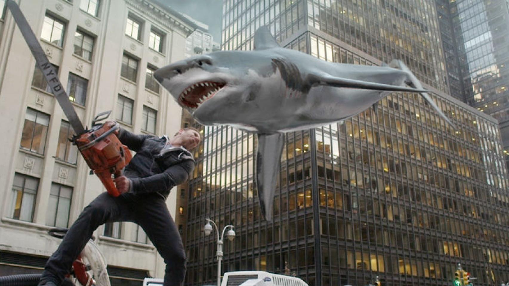 Ian Ziering en 'Sharknado' (SyFy)