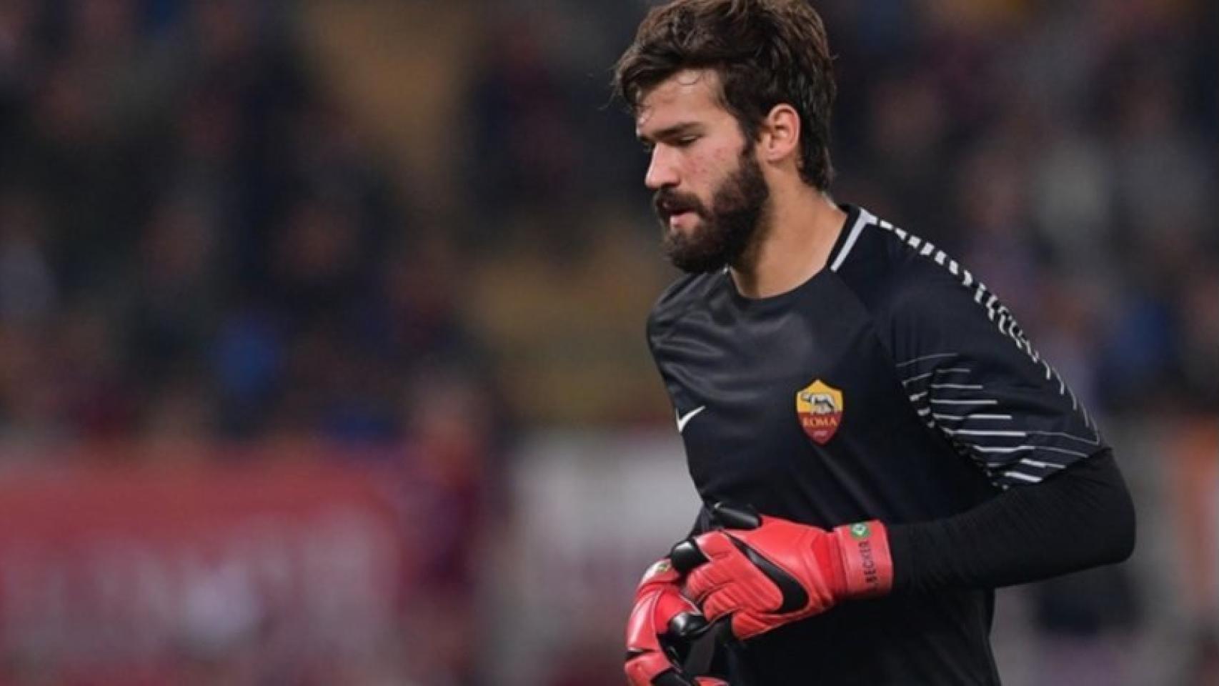 Alisson, con la Roma. Foto: asroma.com