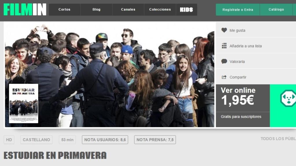 Filmin, videoclub online que sigue pagando un 21% de IVA.